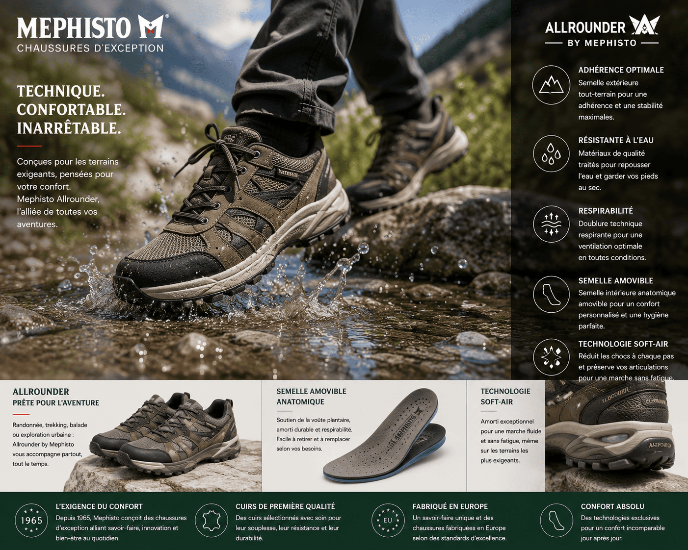 chaussures marche nordique confort Mephisto Toulouse